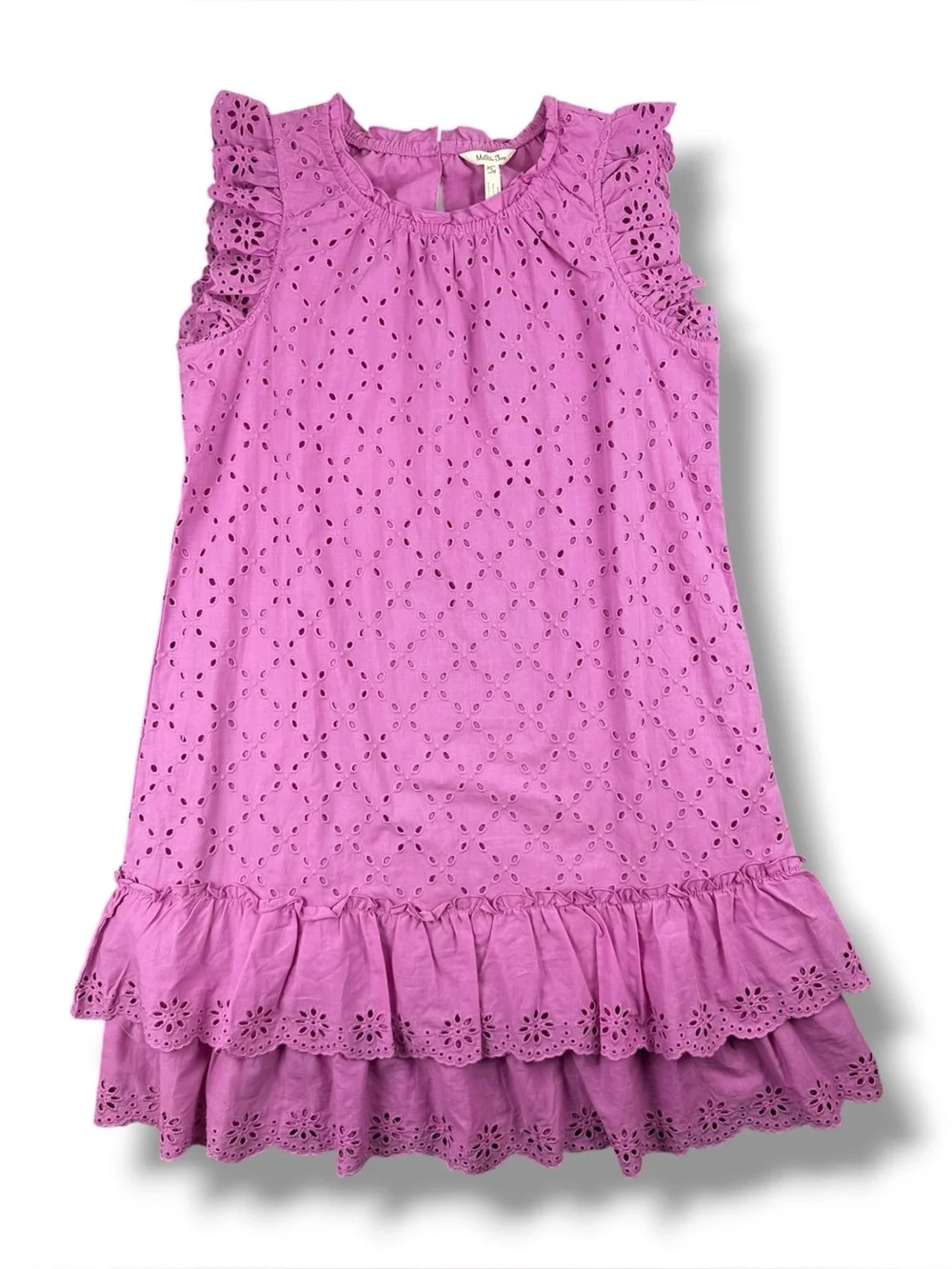 Matilda Jane Enchanted Garden Shift Into Spring Eyelet Dress Small NWT